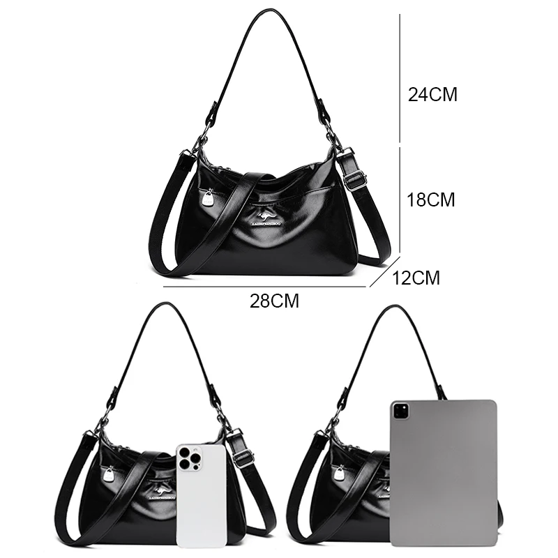 Высококачественные кожаные повседневные сумки винтажные однотонные сумки-тоут