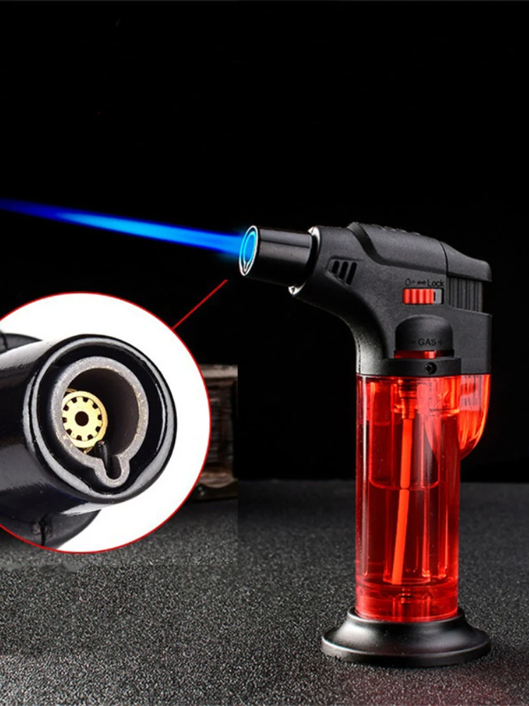 

High-temperature lighter direct-flow windproof igniter gas-filled welding spray gun barbecue cigar baking lighter