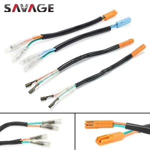 Turn Signal Leads Plug Connector For HONDA CRF 250L 300L Rally MSX 125 GROM NC700 NC750 S/X REBEL Indicator Marker Wire Adapters