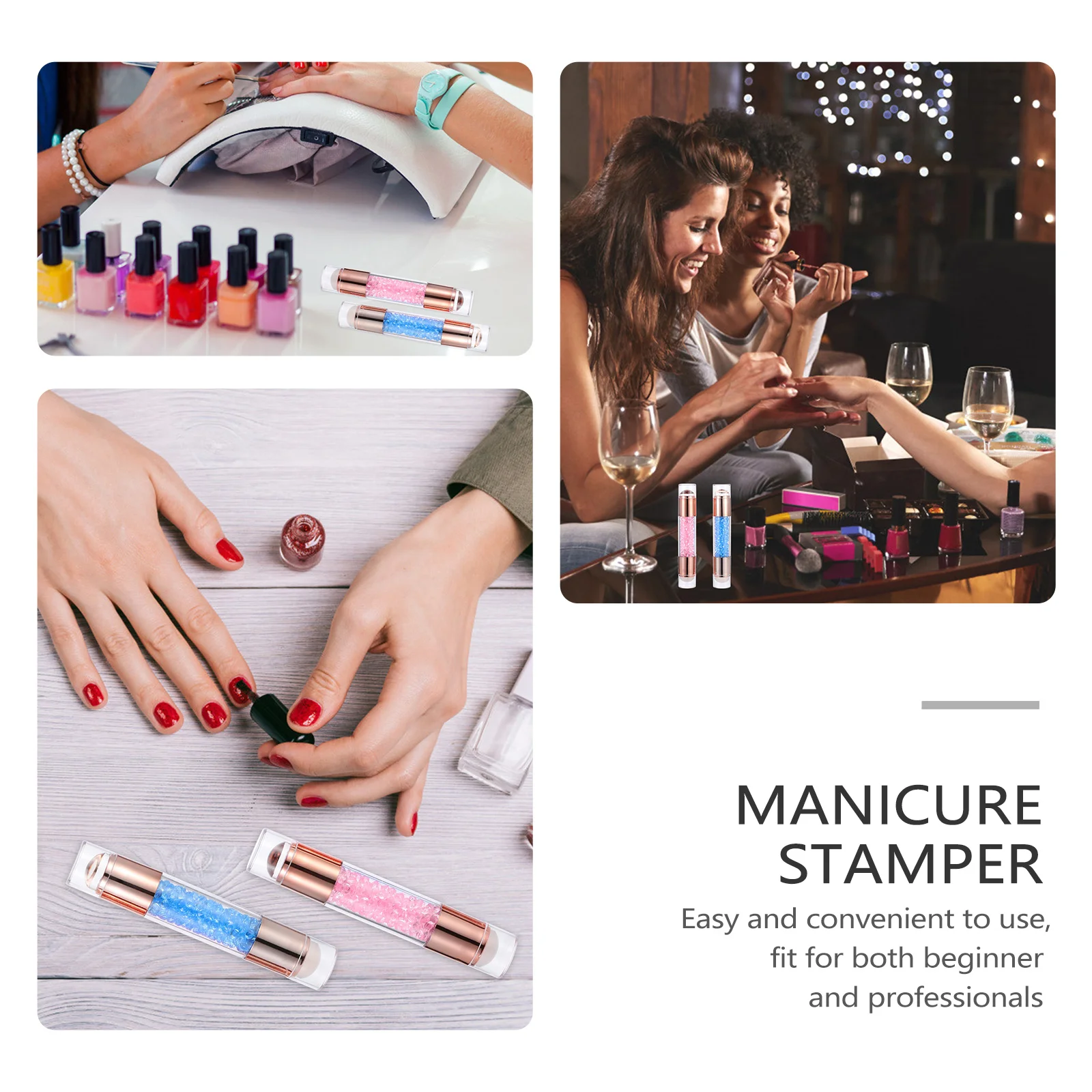 2 шт. штамп для ногтей с бантом блестящий лак гель-лак маникюра ручка скребок лица