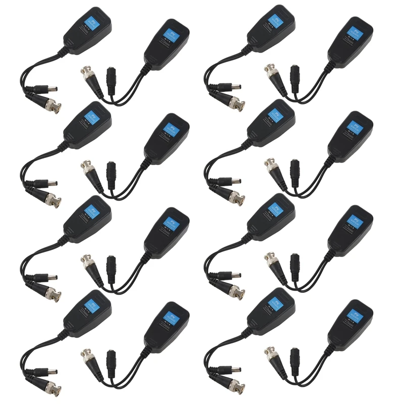 HD-CVI/TVI/AHD пассивный видеотрансмиттер с разъемом питания и RJ45 CAT5 8 пар