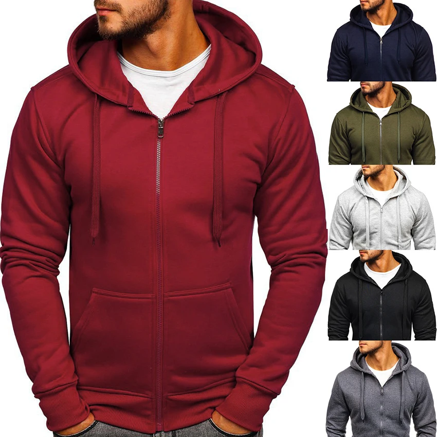 

Hoodies Men Fashion Slim Fit Long Sleeve Streetwear Male Sweatshirt Outdoor Top Tees Solid Clothing Male Hoody Jacket Outwear