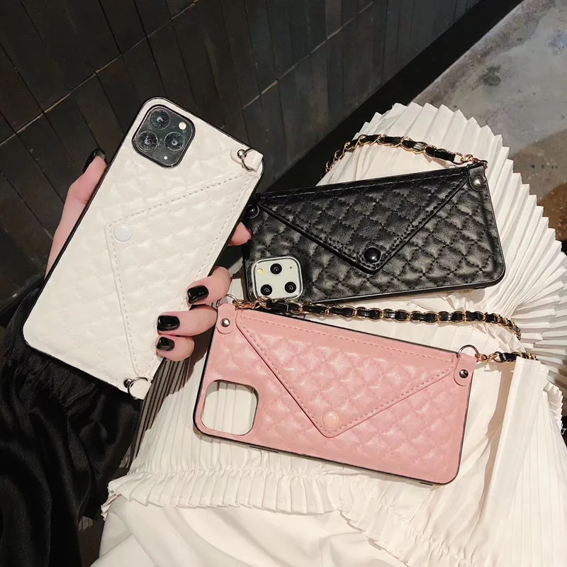 

Suitable for small fragrance oblique cross for apple 11pro mobile phone case iphone12promax high-grade 13pro card leather
