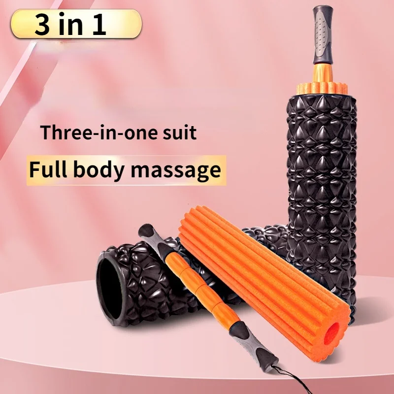 

Пенопластовый массажный ролик для мышц, массажная палочка для фитнеса, массажный ролик для тренажерного зала, многофункциональный набор, Й...