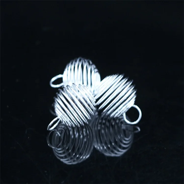 

10pcs 30*25mm lated Spiral Bead Cage Charms Pendants for Women Jewelry Making