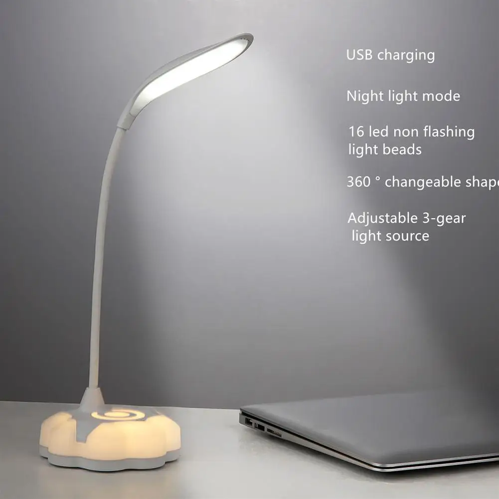 

Led Table Lamp Desk Reading Light Adjustable Usb Rechargeable Power-saving Eye Protective Study Lamp Night Light