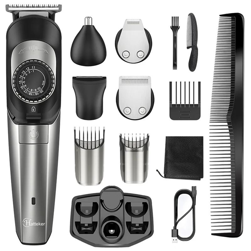 

Машинка для стрижки волос 5 в 1, регулируемый триммер для бороды, профессиональный многофункциональный мужской триммер для носа