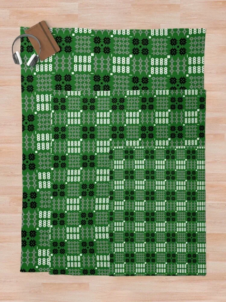 Валлийский гобелен с рисунком Carthen Cymraeg Cymreig (зеленый) плед одеяло туристический