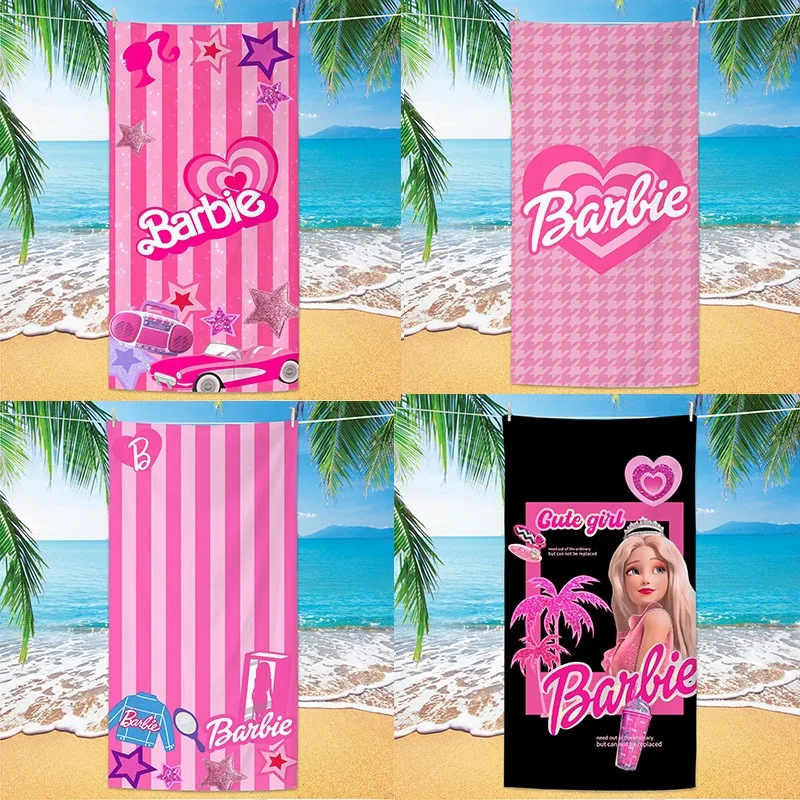 Пляжное полотенце из аниме принцесса Барби декор для ванной душа комнаты поездки