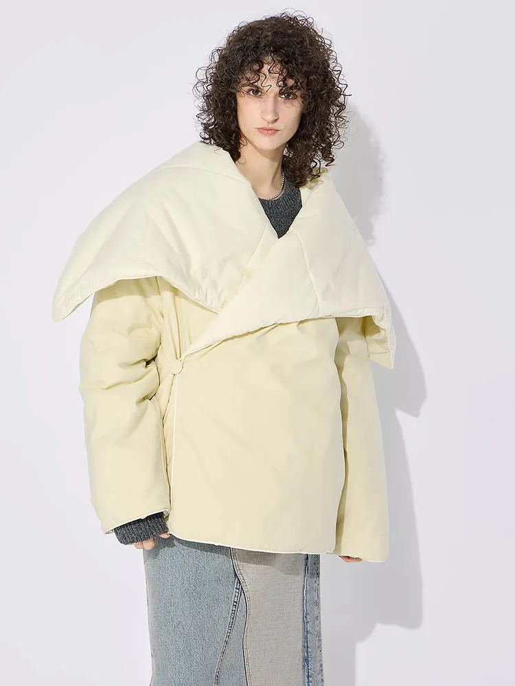 Женская одежда y2k осенняя и зимняя простая свободная хлопковая куртка с большим