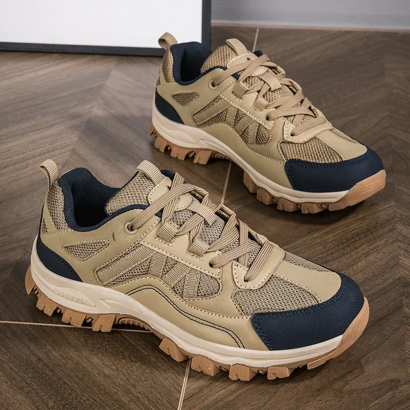 

Breathable Men's Shoes Casual Style Fashion Non-Slip Mesh Sneakers New Outdoor Lightweight Walking Shoes Brand Men Hiking Shoes