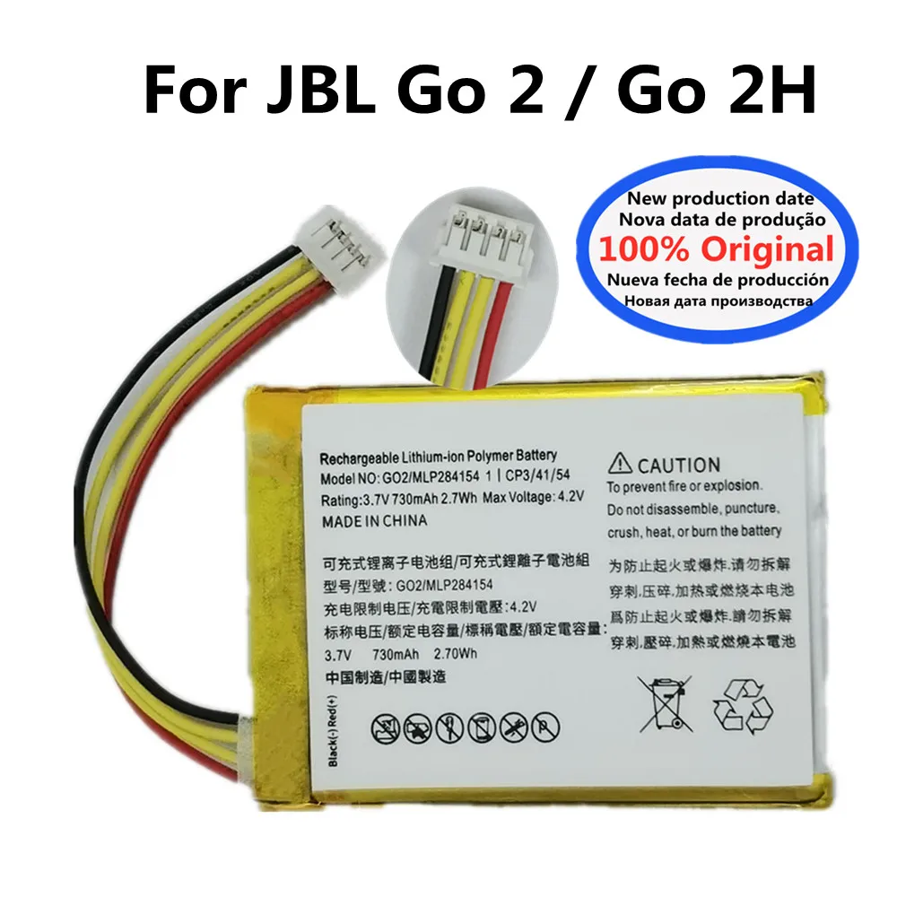 

New Original Player Speaker Battery 730mAh For JBL Go 2 Go2 / Go 2h Go2h MLP28415 Wireless Bluetooth Speaker Battery Bateria