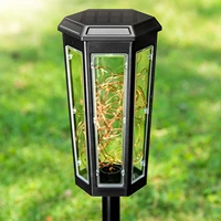 solar powered ground lights ip65 waterproof outdoor led lights for garden smart landscape path light for patio lawn yard