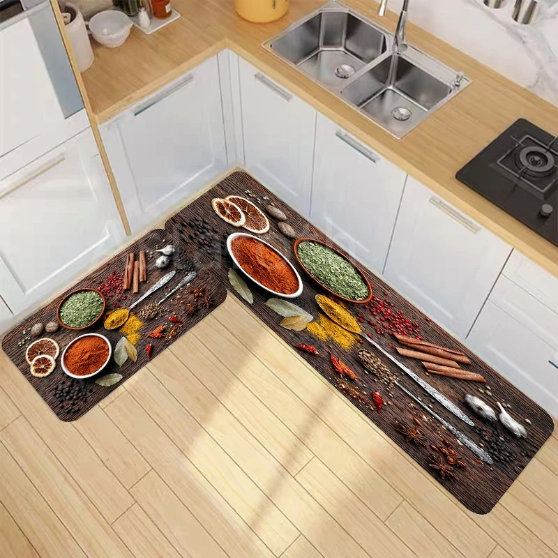 

Modern Kitchen Mat Home Entrance Doormat Hallway Bedroom Living Room Decoration Floor Carpet Balcony Bathroom Anti-Slip Long Rug