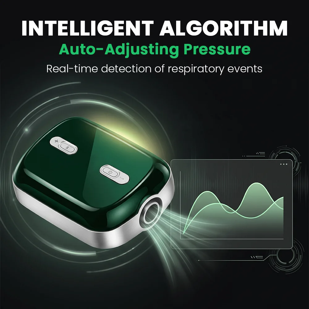 Фото Миниатюрный портативный аппарат CPAP против храпа и апноэ во сне с маской для путешествий. №5