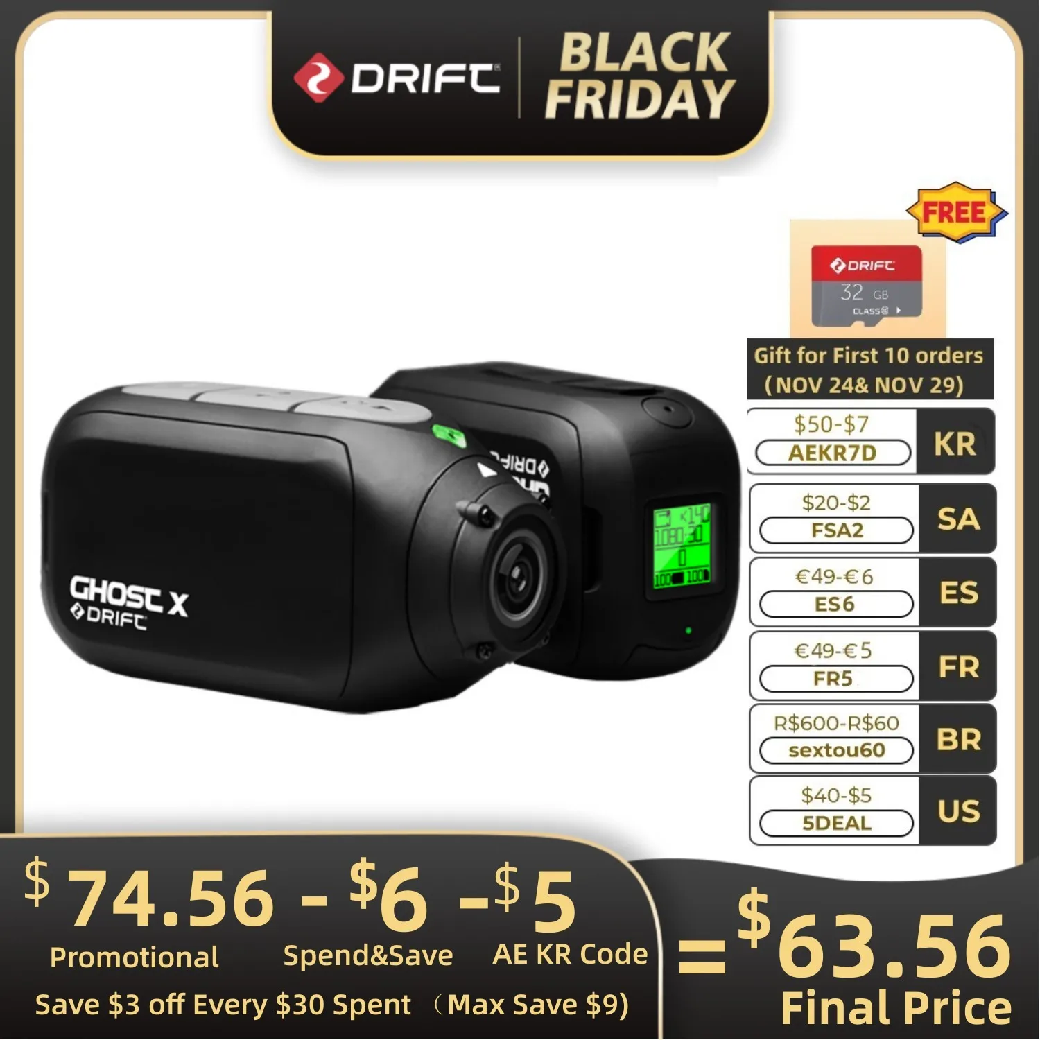 

Экшн-камера Drift Ghost X Sports Ambarella A12 DVR 1080p Full Hd Wifi приложение для наружного использования мотоциклетный шлем для горного велосипеда