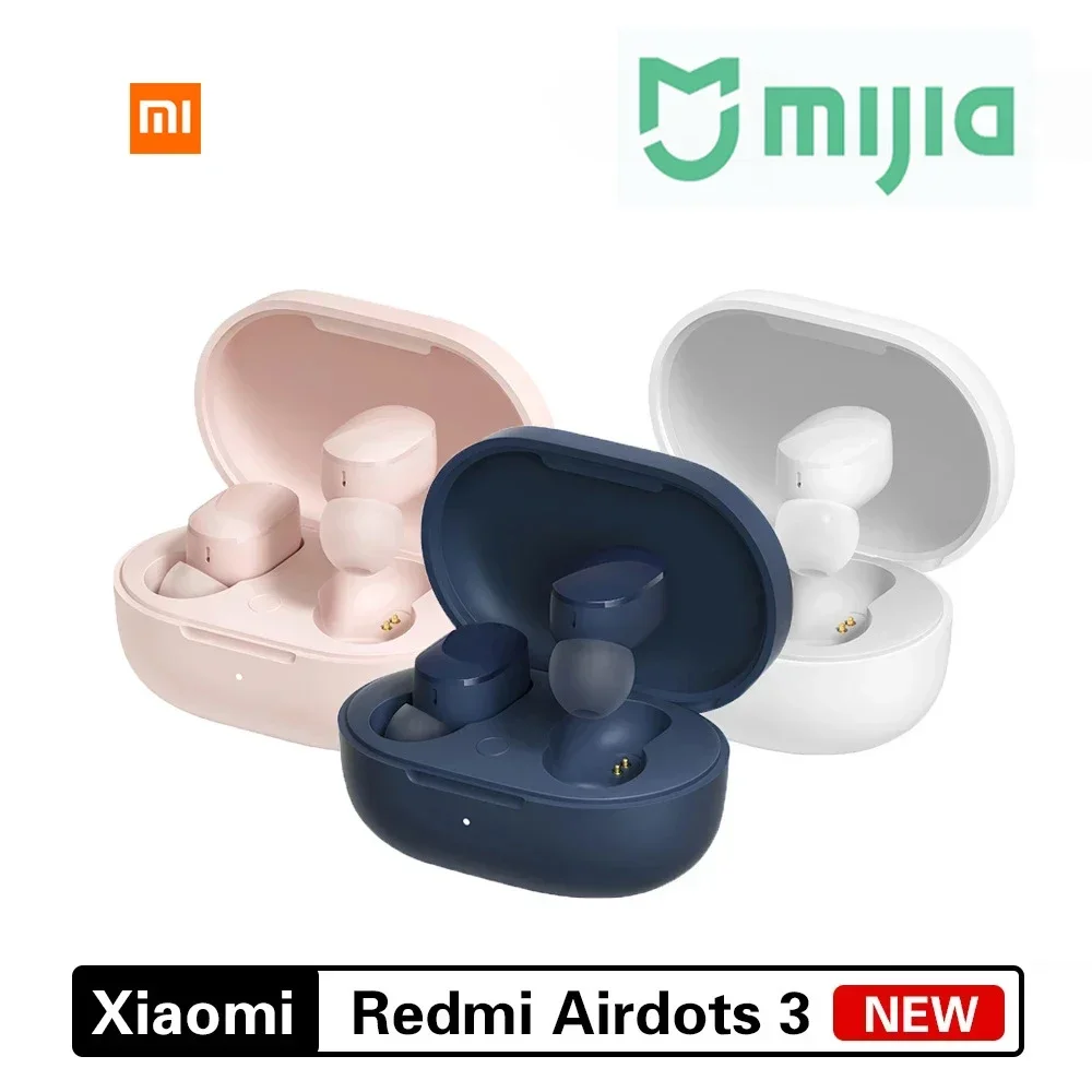 

Mijia Xiaomi Redmi AirDots 3 Earphone Hybrid Vocalism Wireless Bluetooth 5.2 Mi True Wireless CD-level Sound Quality Headset