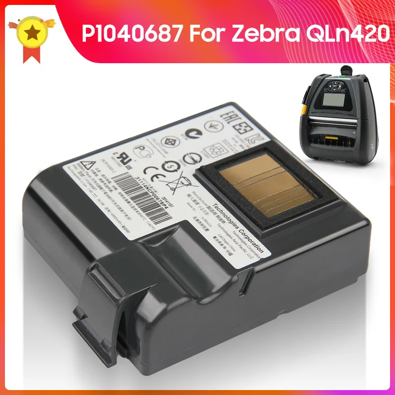 Replacement Battery P1040687 for Zebra QLn420 Replacement Battery Quality Products 4900mAh 36.3Wh 7.4V