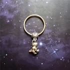 Женский, кольцо для ключей в виде динозавра античного серебряного цвета, модный брелок