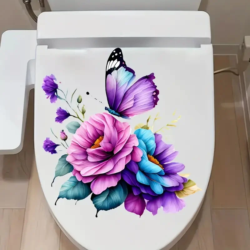 

Фиолетовые цветы и бабочки наклейки для стен