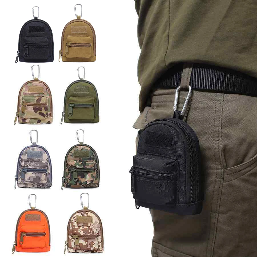 

Men's Backpack Pendant Hanging Bag Portable Wallet Pouch Coin Purse Key Earphone Storage Pocket Outdoor Sports Waist Bag Pack