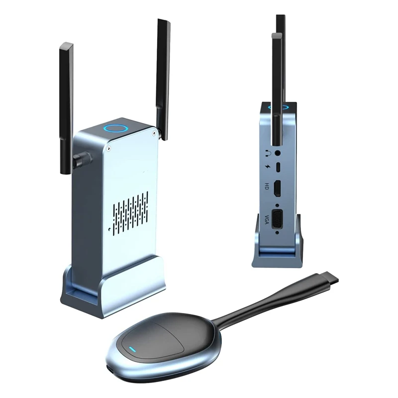 

1Set Wireless HDMI-Compatible Transmitter And Receiver 4K VGA Converter Adapter Support 2.4/5Ghz Plastic