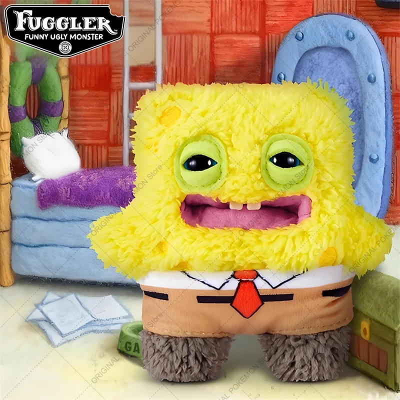 Фото Оригинальный Fuggler Ugly Teeth Monster Губка Боб Квадратные штаны Плюшевые игрушки Брелки Fugglers Патрик Звезда Гэри Пелуче Кукла Подвески №2