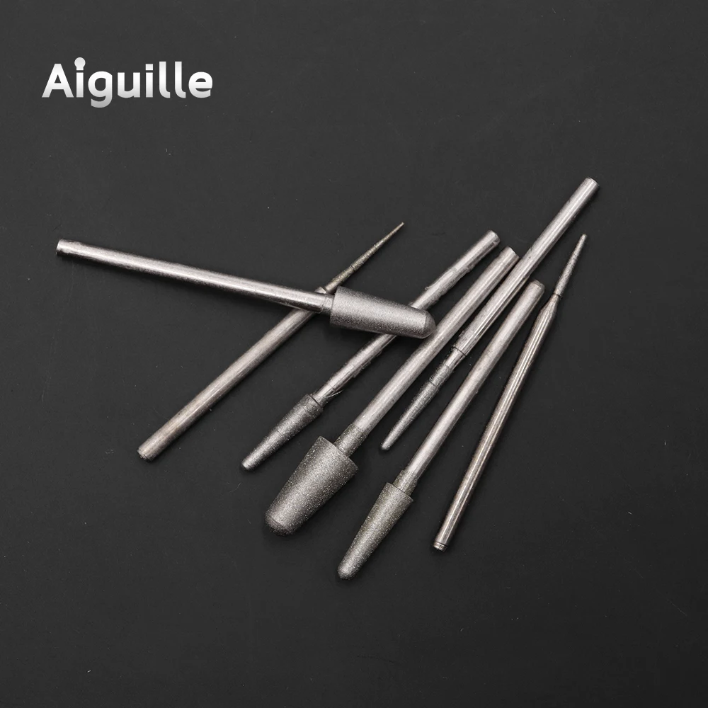 400 #10 шт. 2,35 мм B тип 1-6 мм алмазная шлифовальная насадка, Нефритовая Алмазная Полировочная насадка, зубцы, алмазные шлифовальные точки