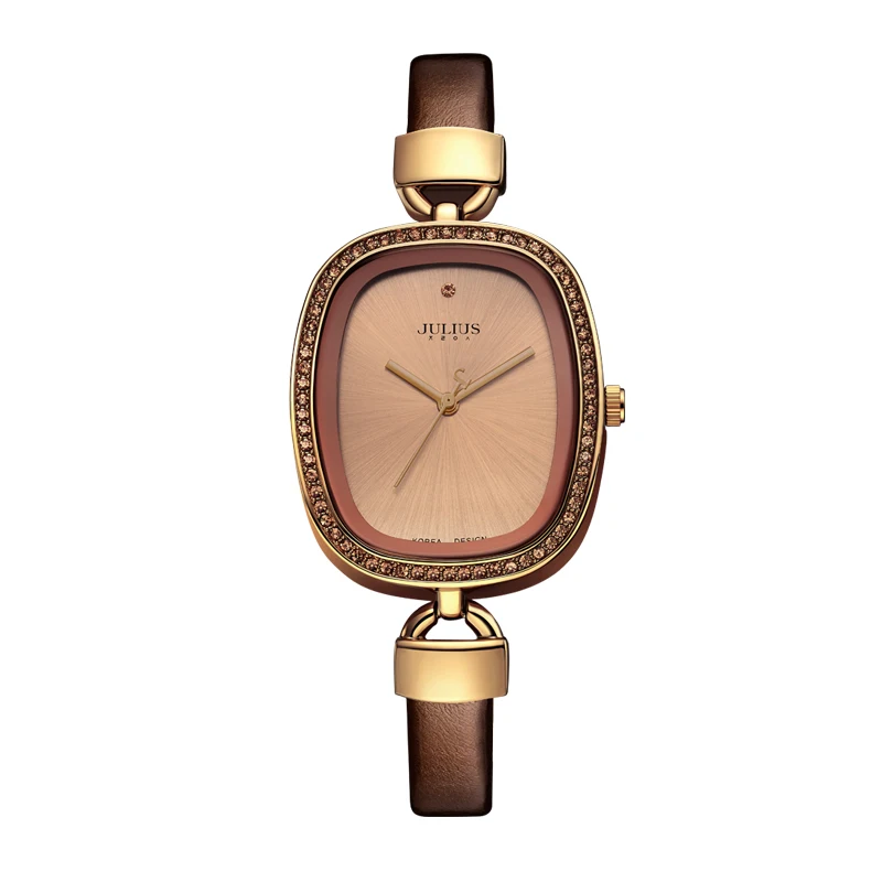 Enlarge JULIUS Genuine Watch Fashion Women's Belt Watches Small Student Simple Temperament Waterproof Watch Ladies Gifts Watches 2022