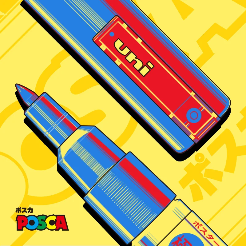 Uni новая акриловая ручка для рисования набор ручек ручки