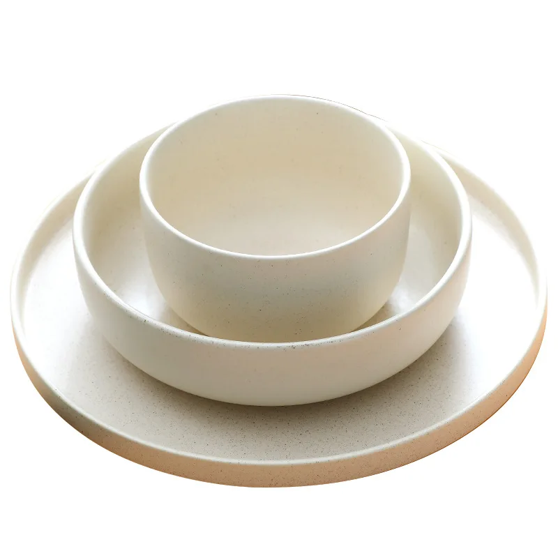

Японская простая керамическая посуда, Набор чашек, лапша, Салатница, миска для стейка, супа, миска для риса, тарелка для приготовления пищи в ...