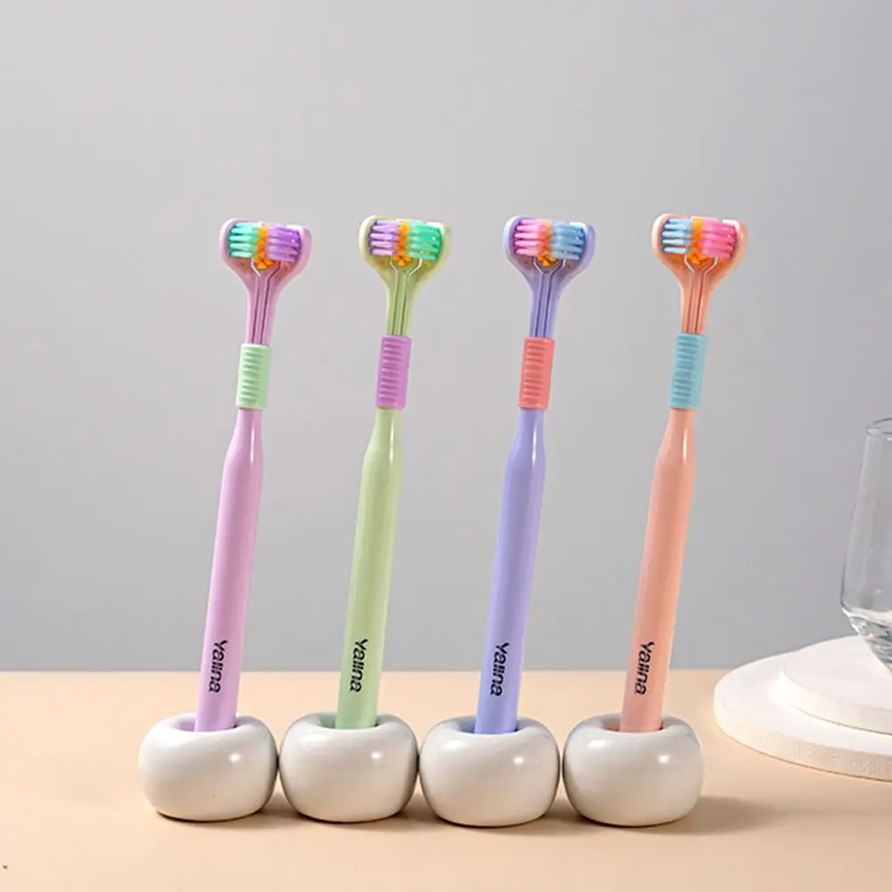 

Travel Oral Health Cleaner Adult Deep Cleaning Teeth Clean Oral Hygiene Tool Tooth Brush Three Sided Toothbrush Oral Care Brush