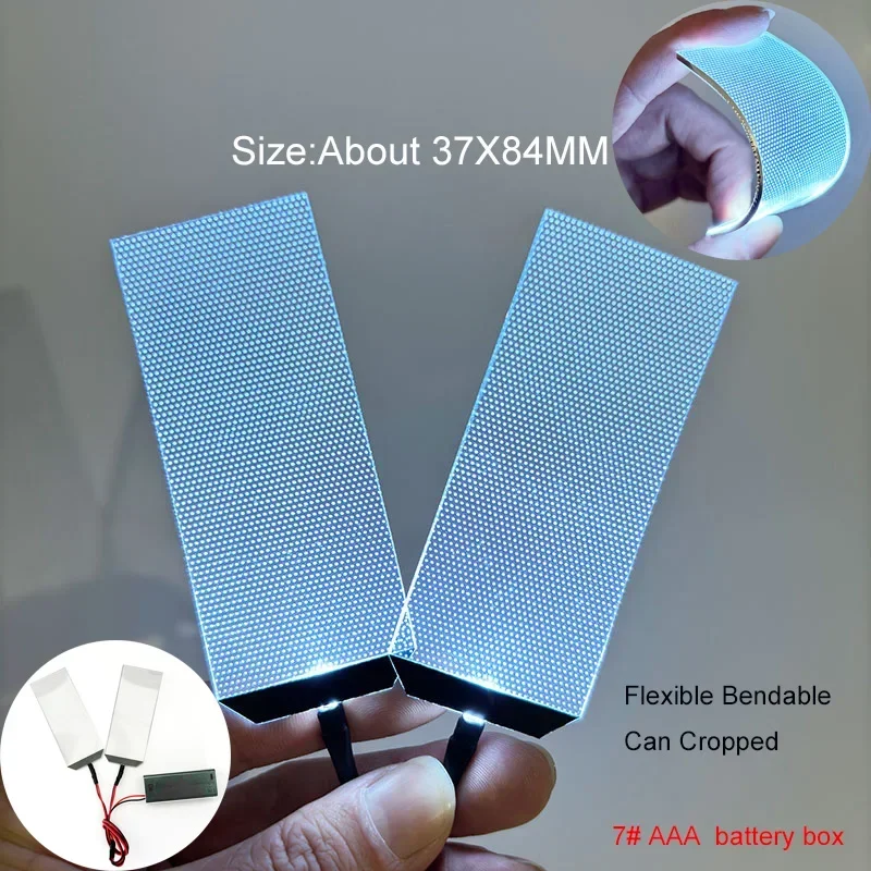 

37X84 мм гибкие гибкие светодиодные глаза DIY косплей модифицированные аксессуары с маской глаз реквизит 7 # Батарейный ящик ААА