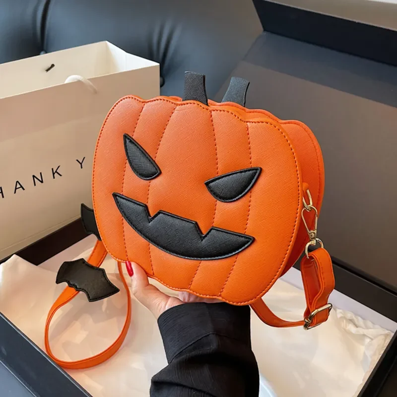 

Korean Shoulder Women Pumpkin Underarm Bags Ladies Harajuku Fun Halloween Fashion Bag Y2K Handbags Purses Crossbody Bagutte Tote