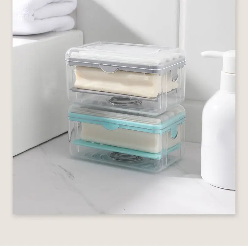 New Multi-Functional Soap Foaming Box Hand-Free Foaming Soap Box Household Soap Box Soap Box Storage Rack Soap Dish Soap Box