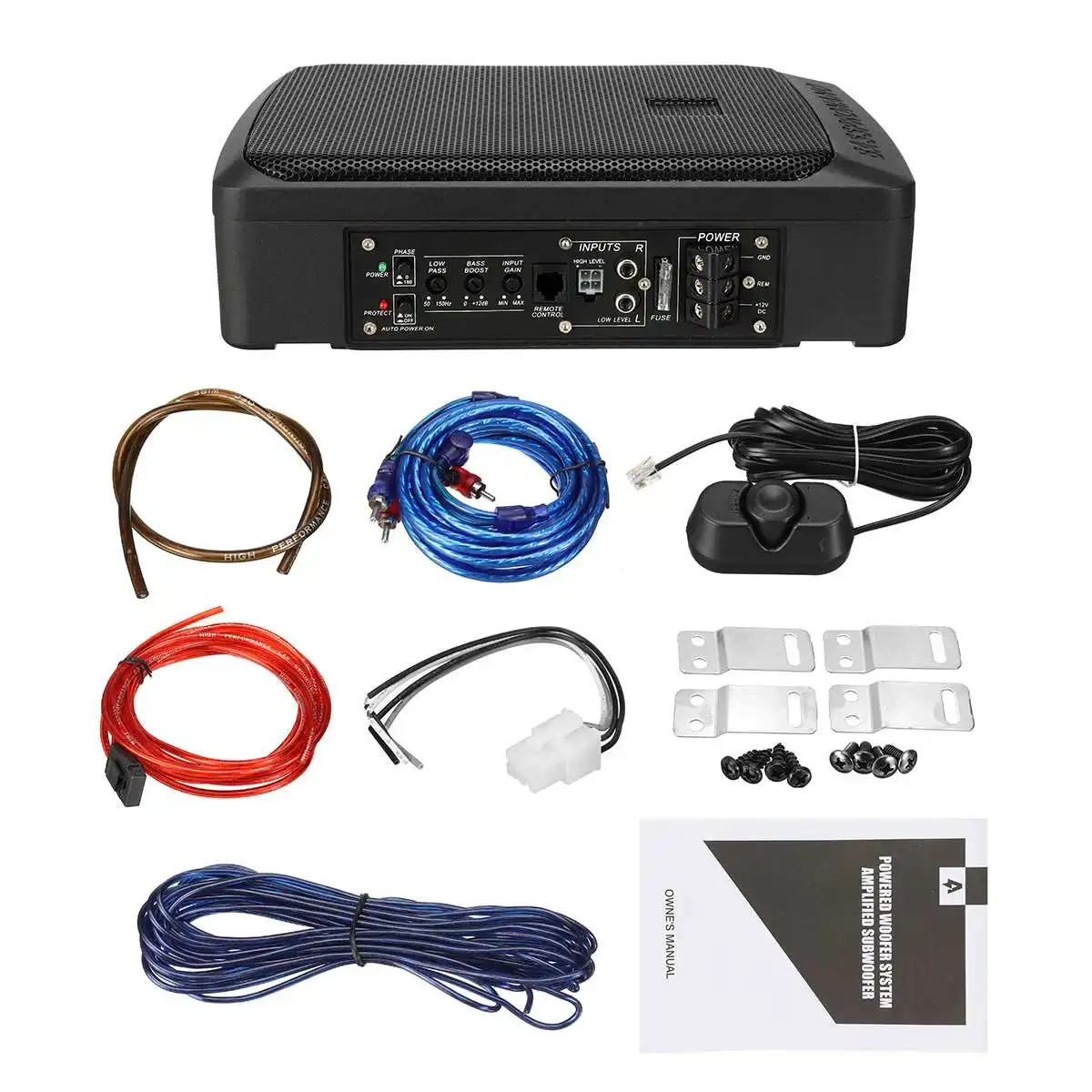 Andeman K-68S Car Subwoofer Amplifiers Class D HIFI Slim Under-Seat Bass Powered Car Speaker Subwoofer Power Audio Processo images - 6
