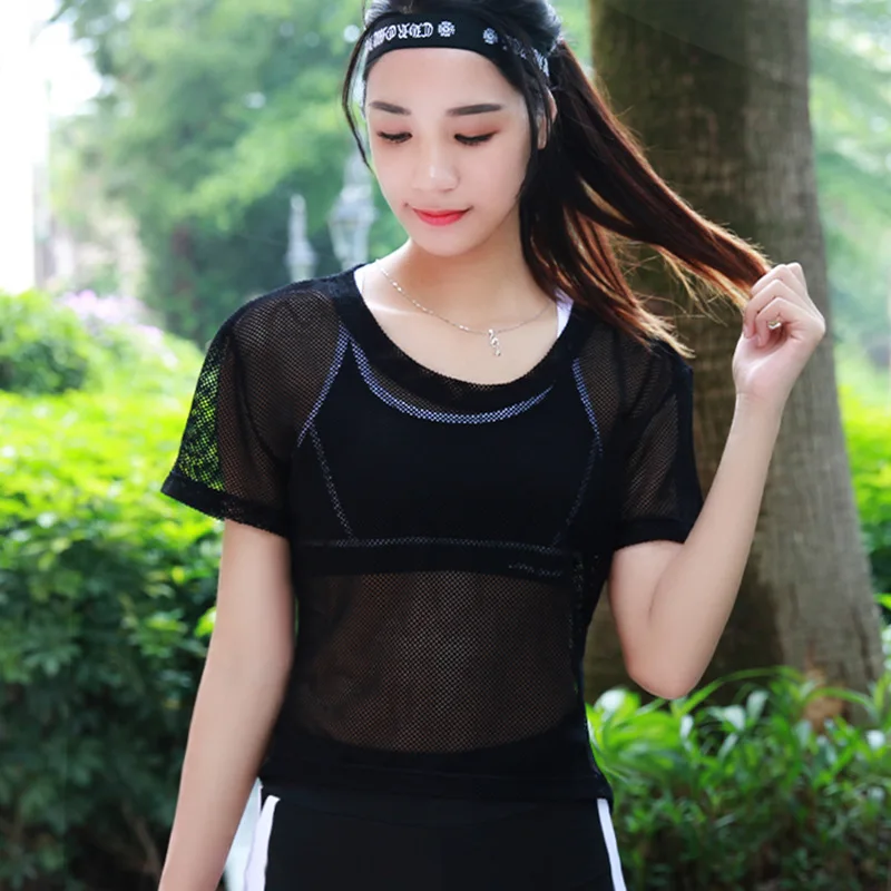 

Топ женский сетчатый с коротким рукавом, B40010