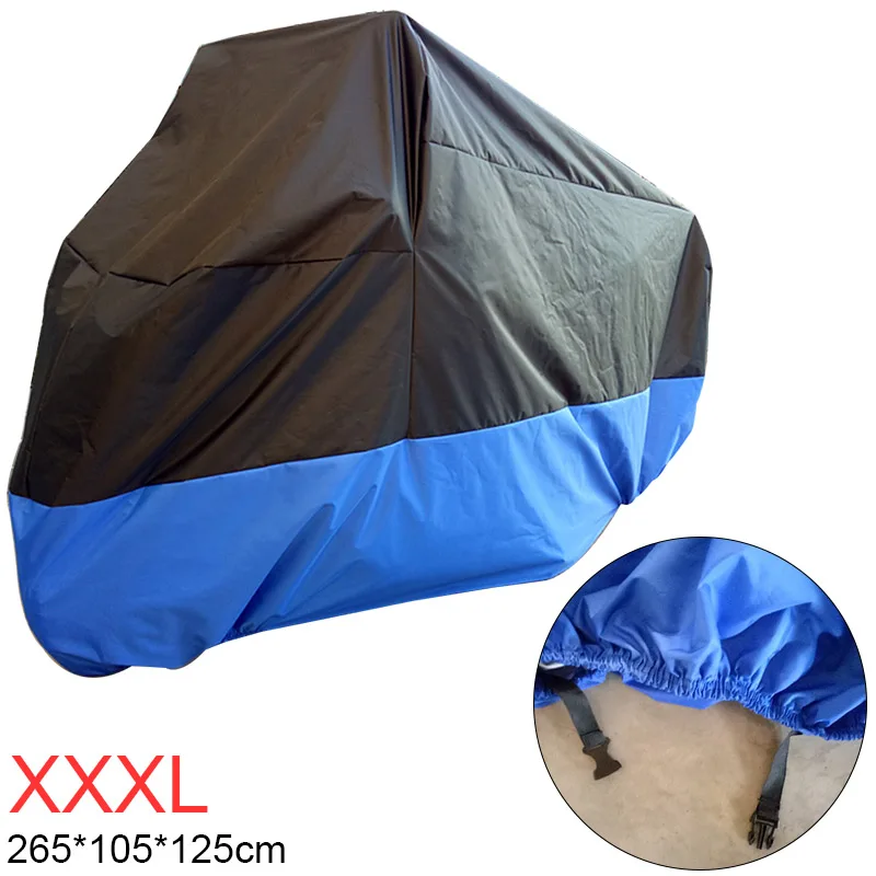 

XXXL 180T Blue Universal Motorcycle Motorbike Cover UV Protector Waterproof Rain Dustproof Anti Theft Motor Scooter Covers