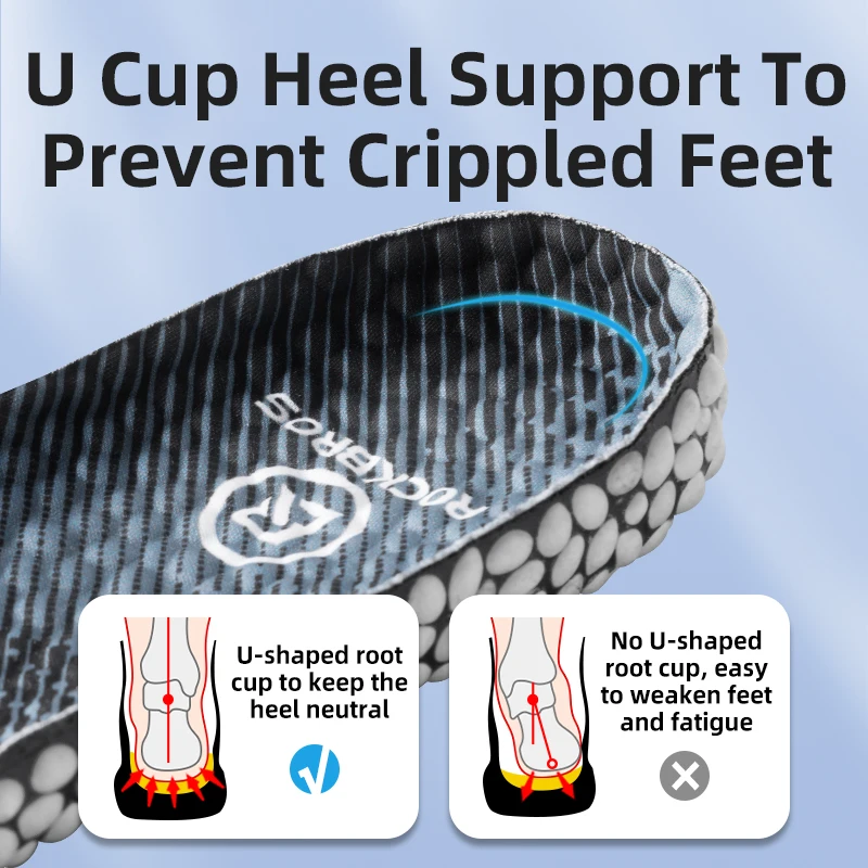 Breathable Soft Protects Knees Templates For Feet Hiking Running Unisex Insoles For Shoes PU Popped Rice Particle Foam Increa