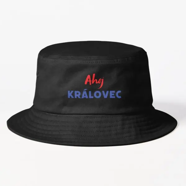 

Ahoj Kralovec Funny Czech Kralovecky K Bucket Hat Caps Boys Solid Color Fashion Fishermen Sport Mens Spring Fish Outdoor