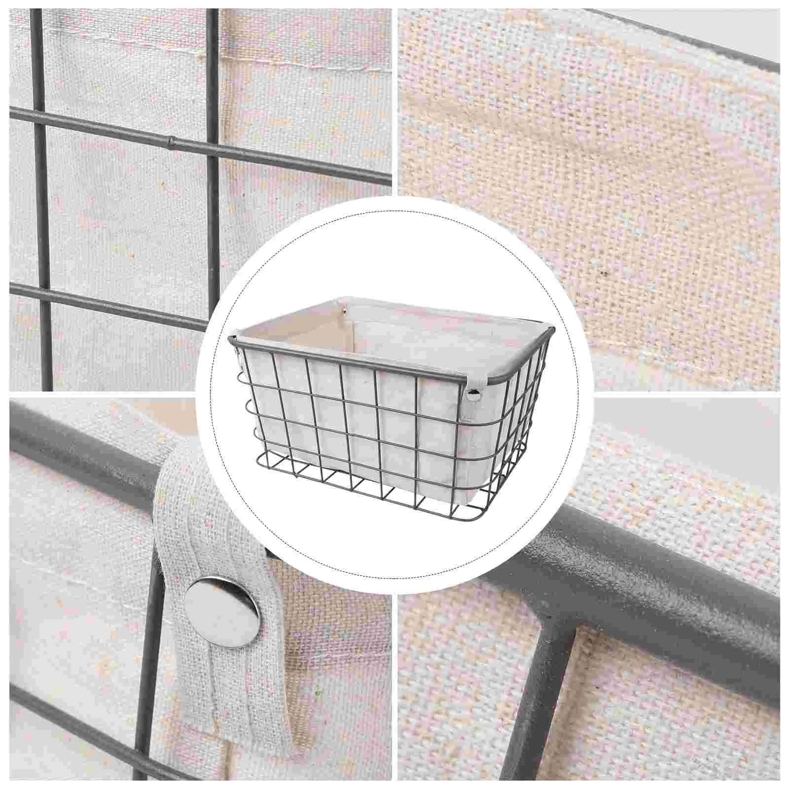 

Wire Storage Basket Organizer Metal Liner Baskets Freezer Box Grid Iron Closet Bin Utility Desktopkitchen Matel Laundry