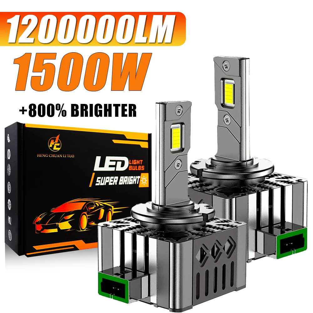 Светодиодная лампа D1S D3S Canbus 1200000 LM 1500 Вт HID D2S D4S D8S D1R D2R D3R D4R Автомобильная фара 6000K
