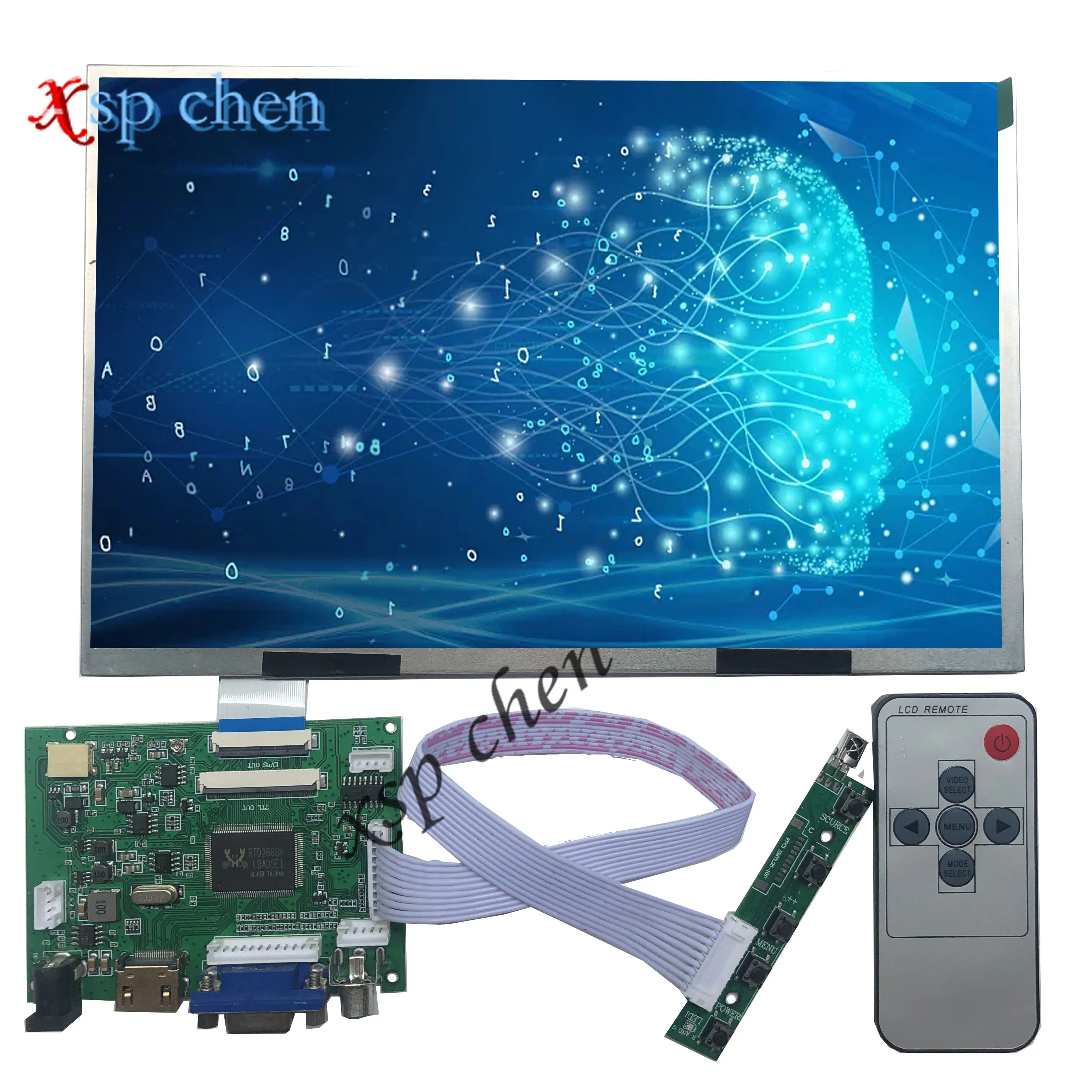 10,1-дюймовый IPS-монитор для Raspberry Pi mini 10,1*1280 TFT EJ101IA-01G HD lcd-экран, маленькая плата драйвера, дистанционное управление, HDMI V