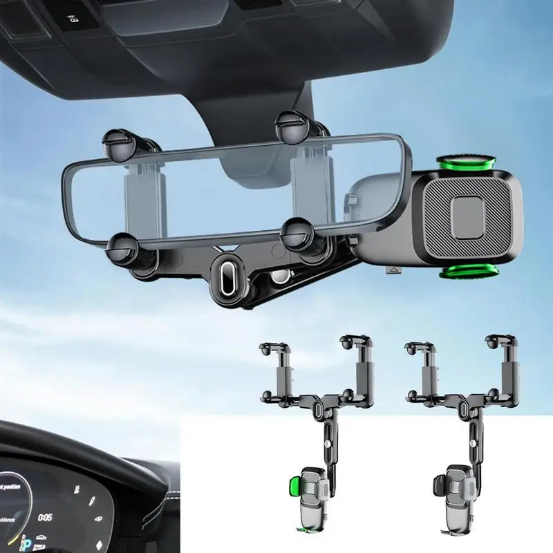 

Car Phone Holder Retractable 360 Degree Rotatable Rearview Mirror Universal Auto GPS Navigation Bracket Automobile Accessories