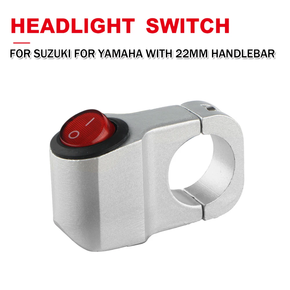 

For Yamaha For Suzuki V-Strom 22mm Handlebar Motorcycle Switch 12V Universal Fit For Scooter ATV 2-Wire Headlight Turn Signal