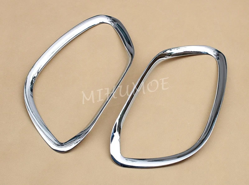 Front + Rear Chrome Fog Light Cover Surrounds For 2016 2017 2018 2019 Mercedes GLC Wagon X253