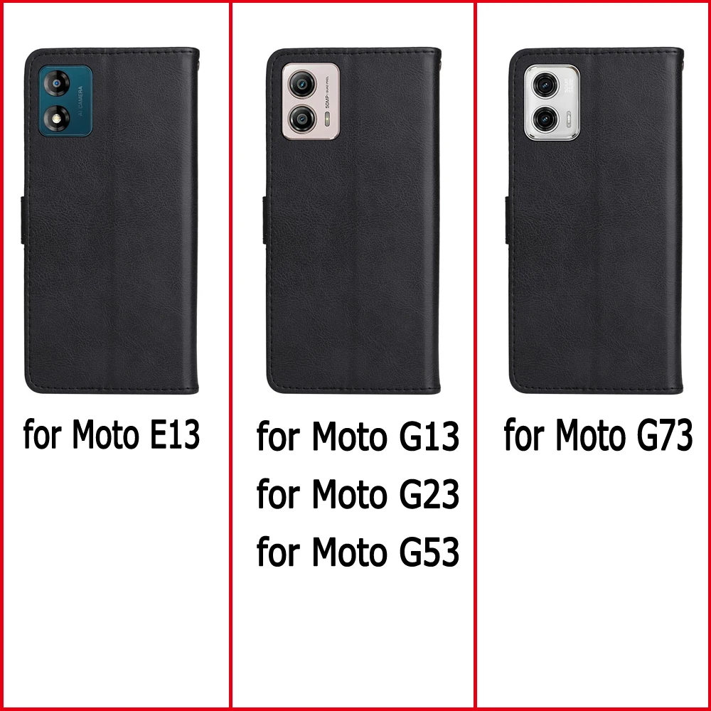 Чехол для Motorola Moto G13 G23 G53 G73 E13 чехол-книжка с откидной крышкой чехлы мобильных