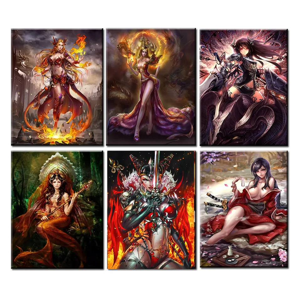 

Готический сексуальный эльф, алмазная живопись, аниме, Сказочная картина DIY 5D, картина стразы, вышивка крестиком S246