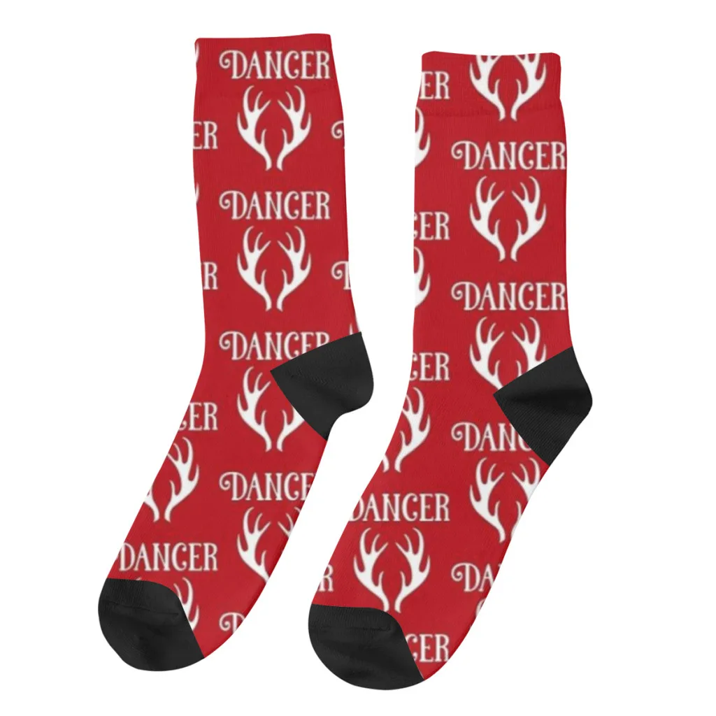 

Dancer Reindeer Christmas Design Santa Claus Christmas stocking stuffers Gift For Men and Women Teens Socks