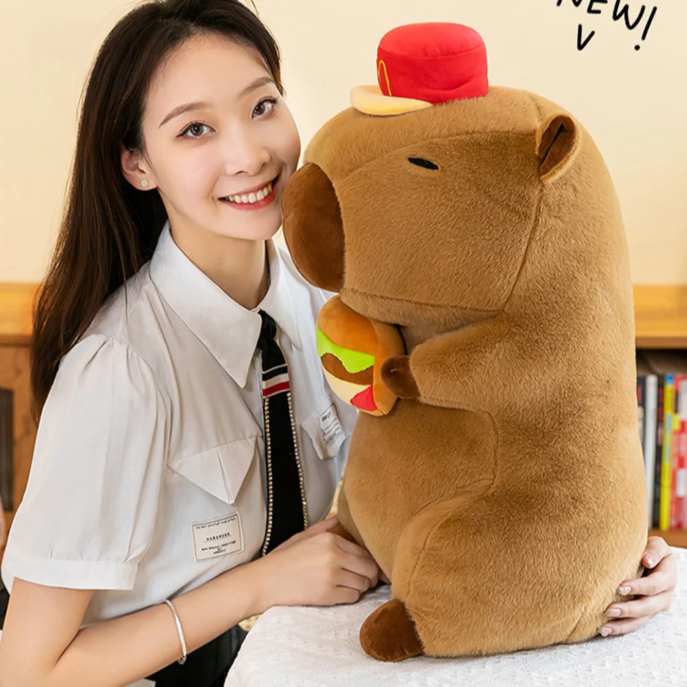 Капибара Гамбургская капибара плюшевые игрушки моделирование с гамбургером